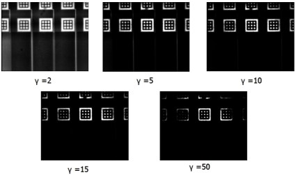 שיפור כהות בערכים שונים של γ