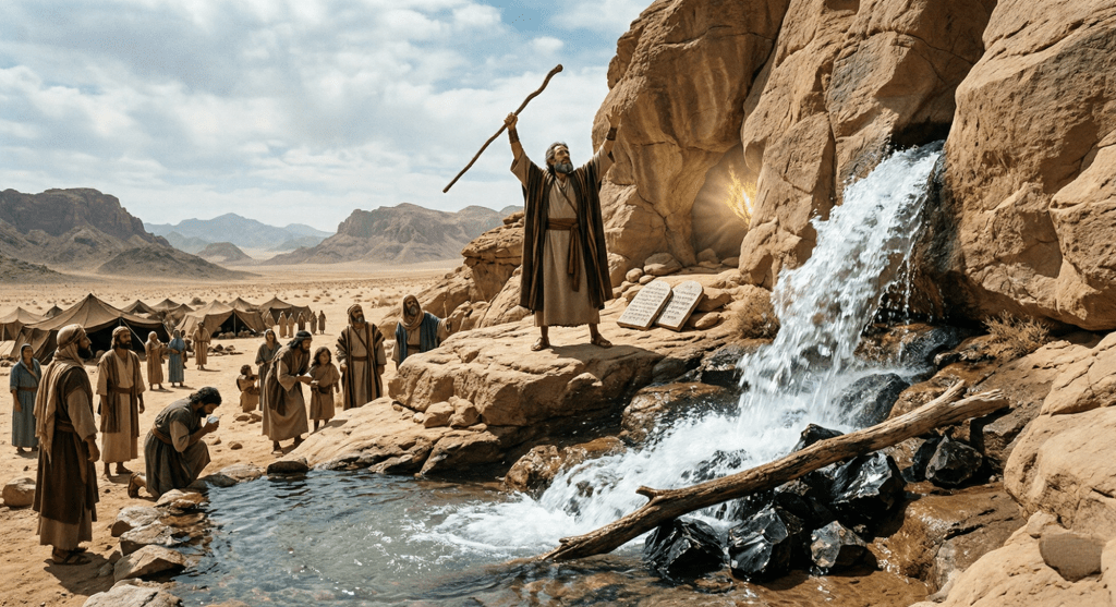 הצור, המטה והמים&nbsp;החיים